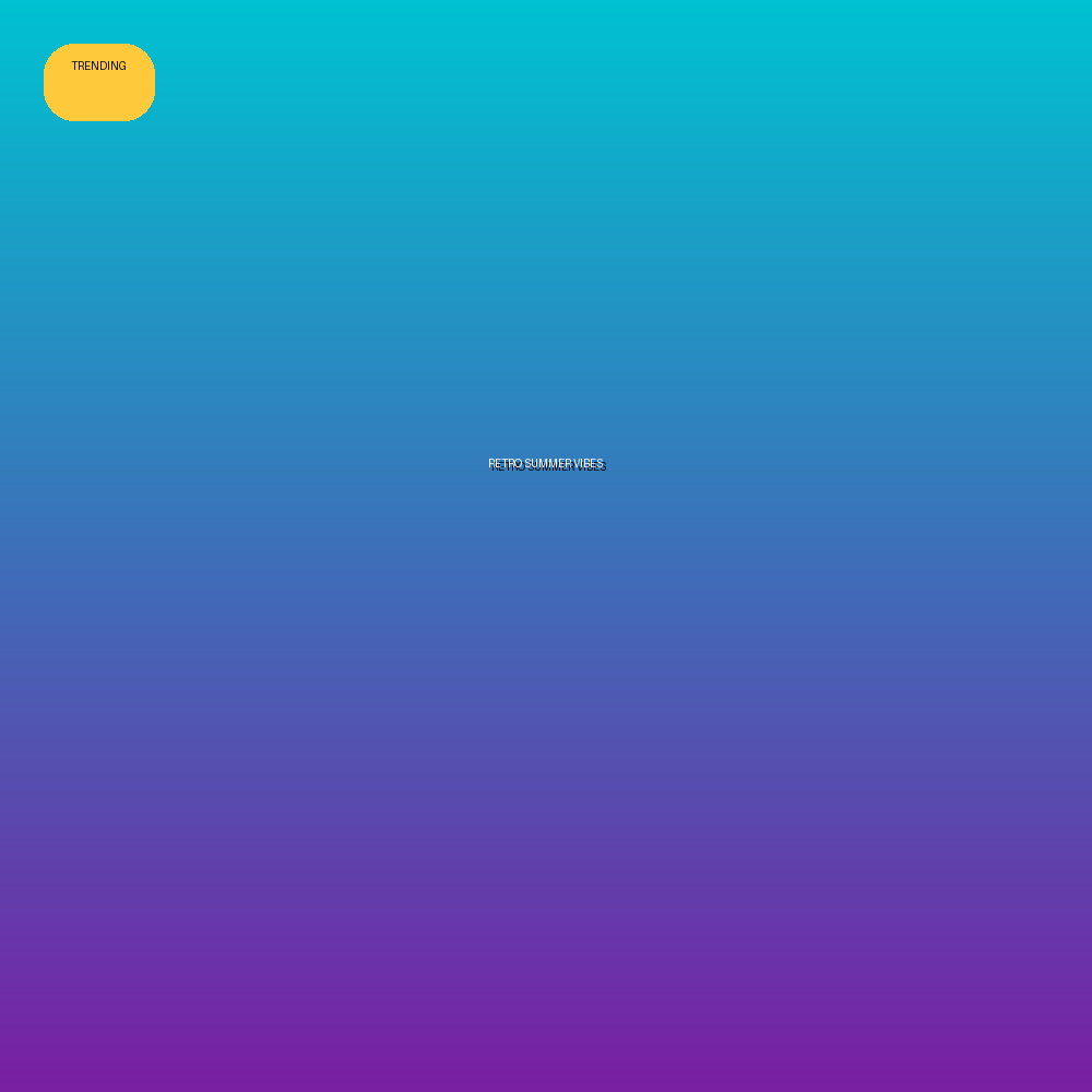 Retro Summer Vibes — Full Color DTF Transfer