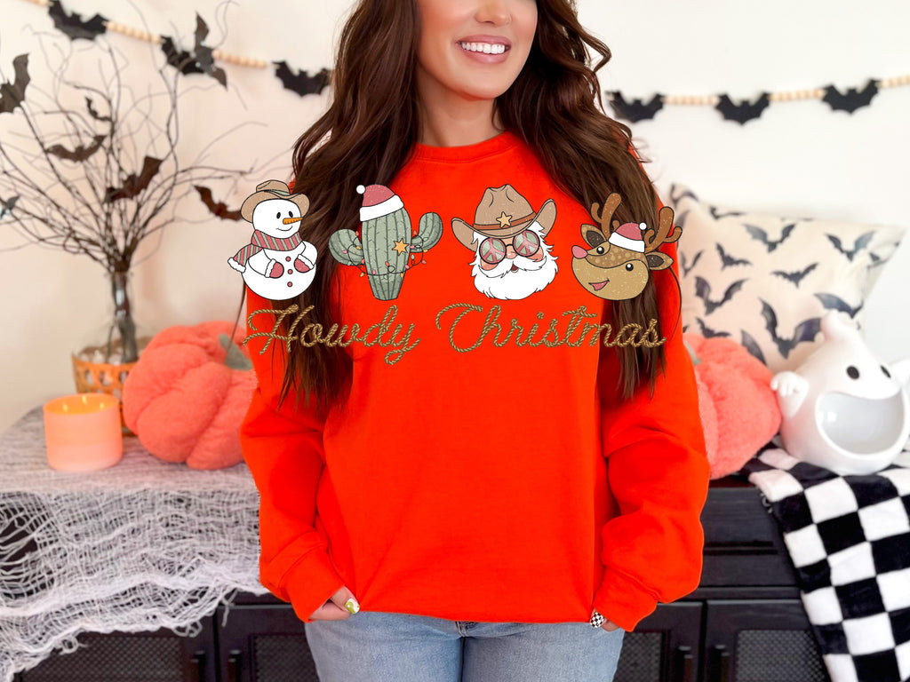 Howdy Christmas Santa Snowman Deer Cactus — howdy-christmas-santa-snowman-deer-cactus_G18000Orange01.jpg